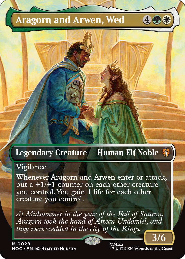 Aragorn and Arwen, Wed (Borderless) [The Hobbit] | Shuffle n Cut Hobbies & Games