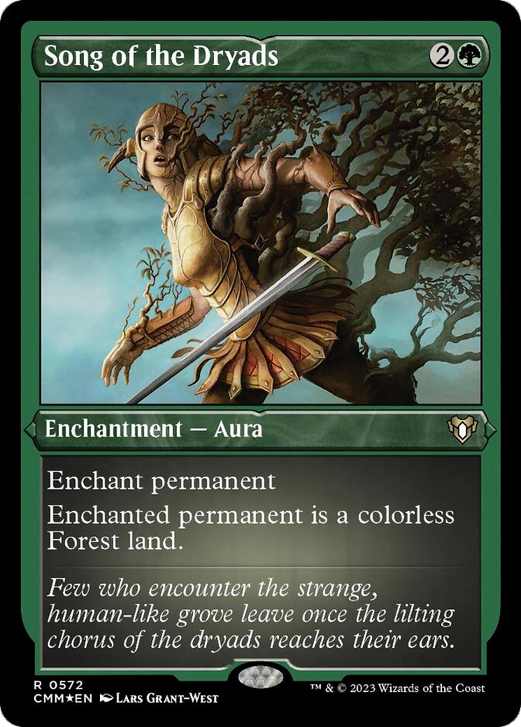 Song of the Dryads (Foil Etched) [Commander Masters] | Shuffle n Cut Hobbies & Games