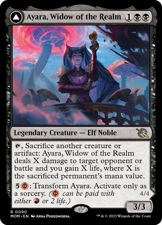 Ayara, Widow of the Realm // Ayara, Furnace Queen [March of the Machine] | Shuffle n Cut Hobbies & Games