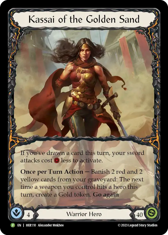 Kassai of the Golden Sand (Rainbow Foil) [HER110] (Promo)  Rainbow Foil | Shuffle n Cut Hobbies & Games