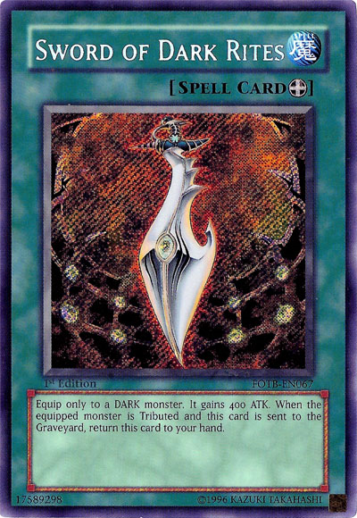 Sword of Dark Rites [FOTB-EN067] Secret Rare | Shuffle n Cut Hobbies & Games