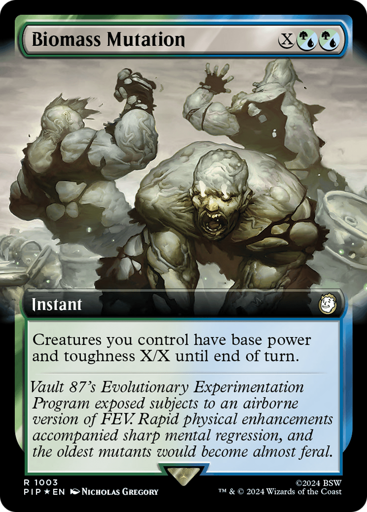 Biomass Mutation (Extended Art) (Surge Foil) [Fallout] | Shuffle n Cut Hobbies & Games