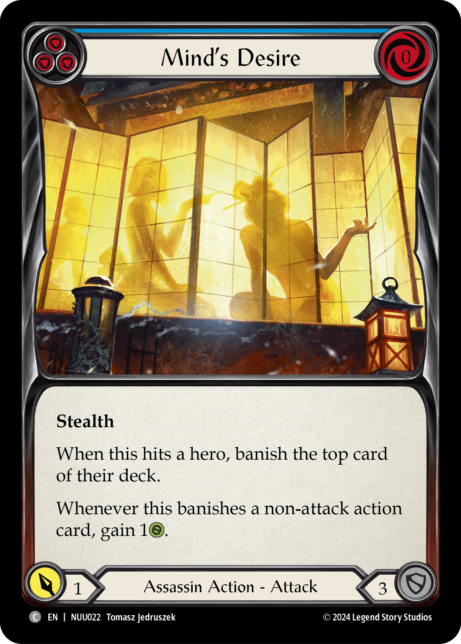 Mind's Desire (Blue) [NUU022] (Part the Mistveil Nuu Blitz Deck) | Shuffle n Cut Hobbies & Games