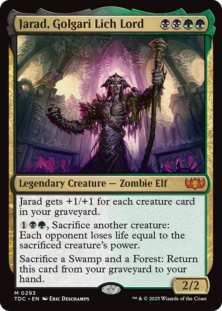 Jarad, Golgari Lich Lord [Tarkir: Dragonstorm Commander] | Shuffle n Cut Hobbies & Games