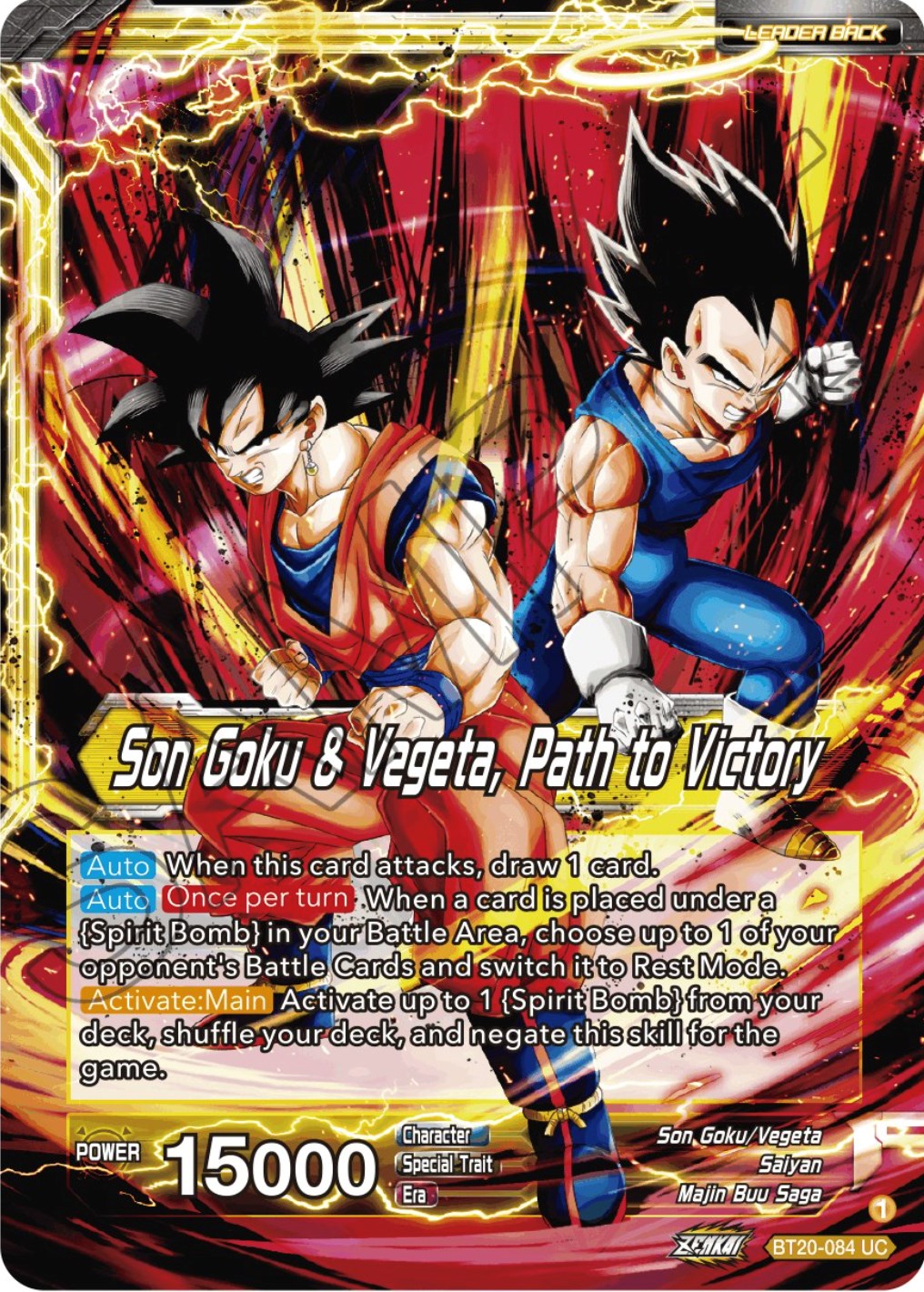 SS Vegito // Son Goku & Vegeta, Path to Victory (BT20-084) [Power Absorbed] | Shuffle n Cut Hobbies & Games