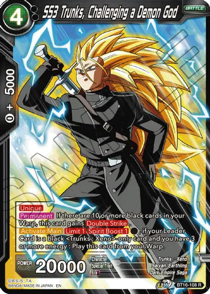 SS3 Trunks, Challenging a Demon God (BT16-108) [Realm of the Gods] | Shuffle n Cut Hobbies & Games