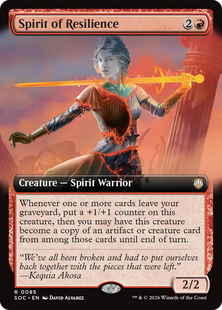 Spirit of Resilience (Extended Art) [Secrets of Strixhaven Commander] | Shuffle n Cut Hobbies & Games