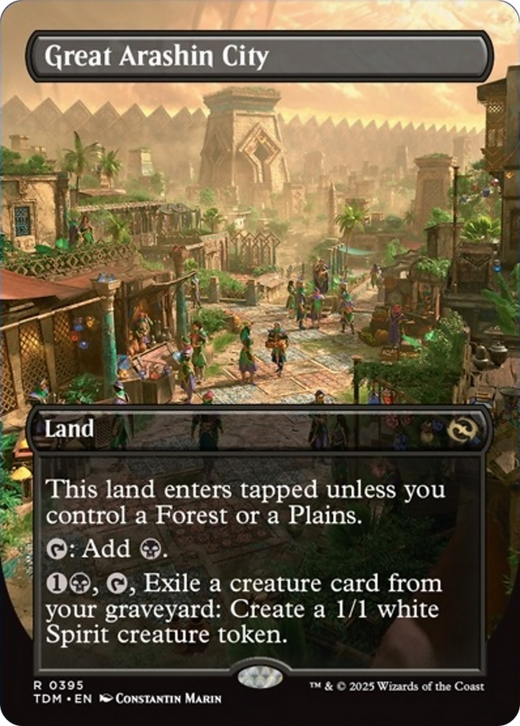 Great Arashin City (Borderless) [Tarkir: Dragonstorm] | Shuffle n Cut Hobbies & Games