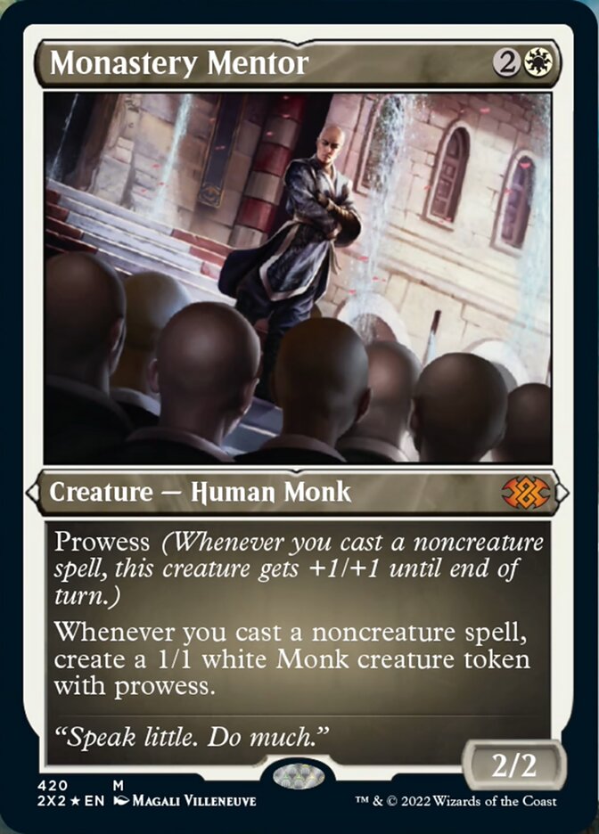 Monastery Mentor (Foil Etched) [Double Masters 2022] | Shuffle n Cut Hobbies & Games