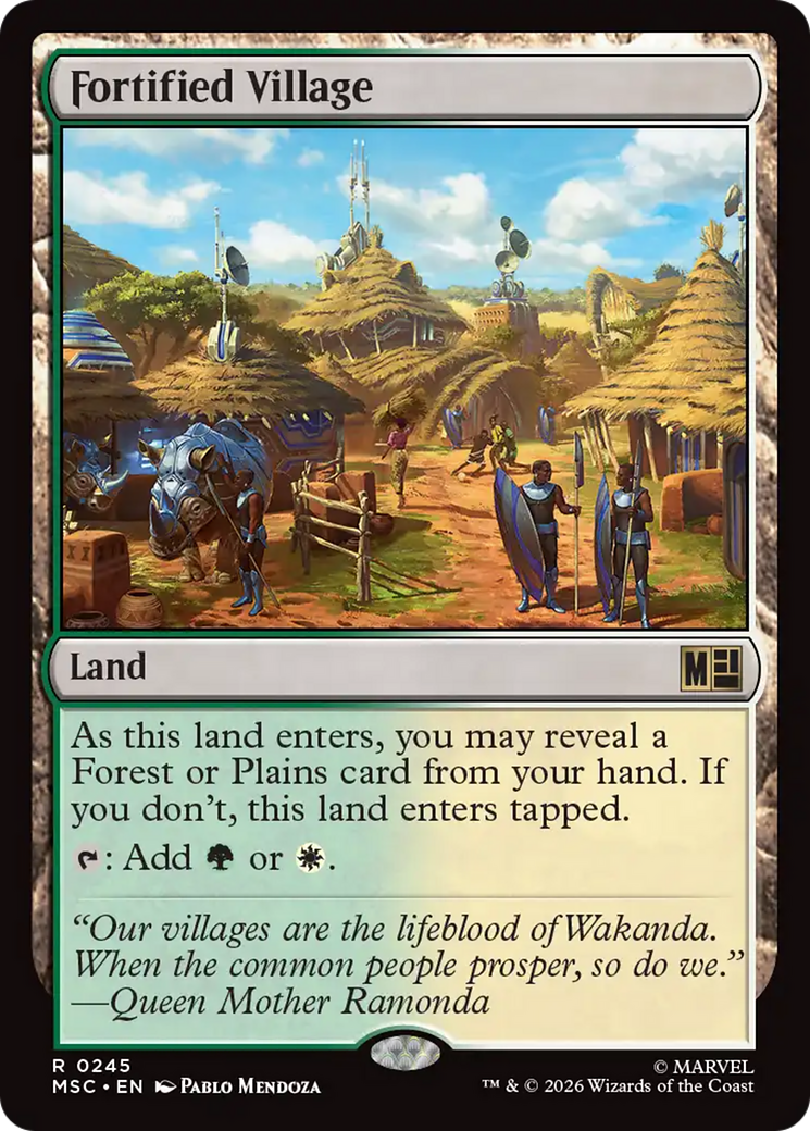 Fortified Village (Surge Foil) [Marvel Super Heroes Commander] | Shuffle n Cut Hobbies & Games