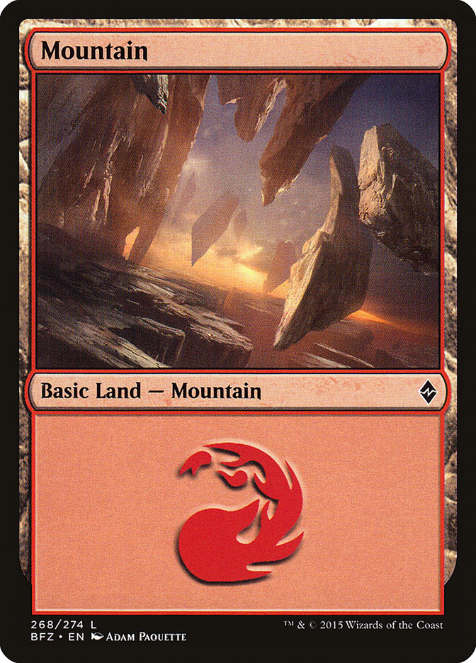 Mountain (268) [Battle for Zendikar] | Shuffle n Cut Hobbies & Games