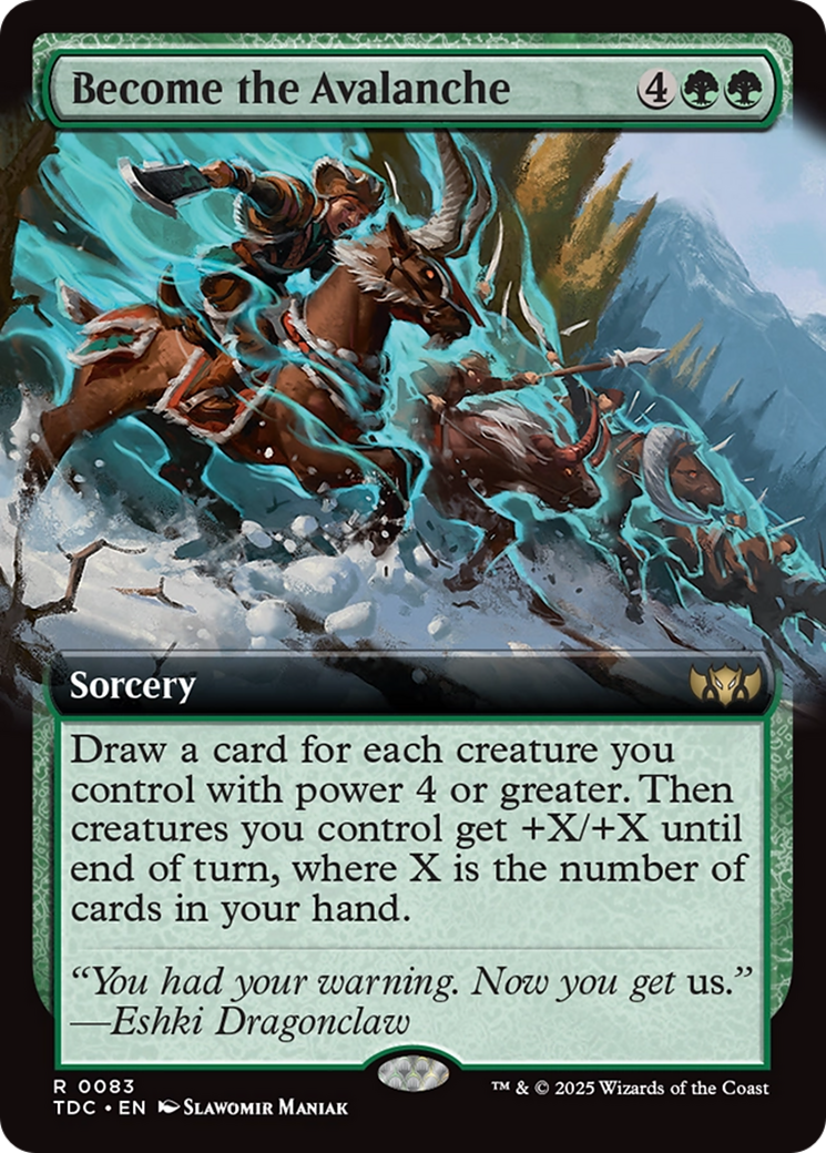 Become the Avalanche (Extended Art) [Tarkir: Dragonstorm Commander] | Shuffle n Cut Hobbies & Games