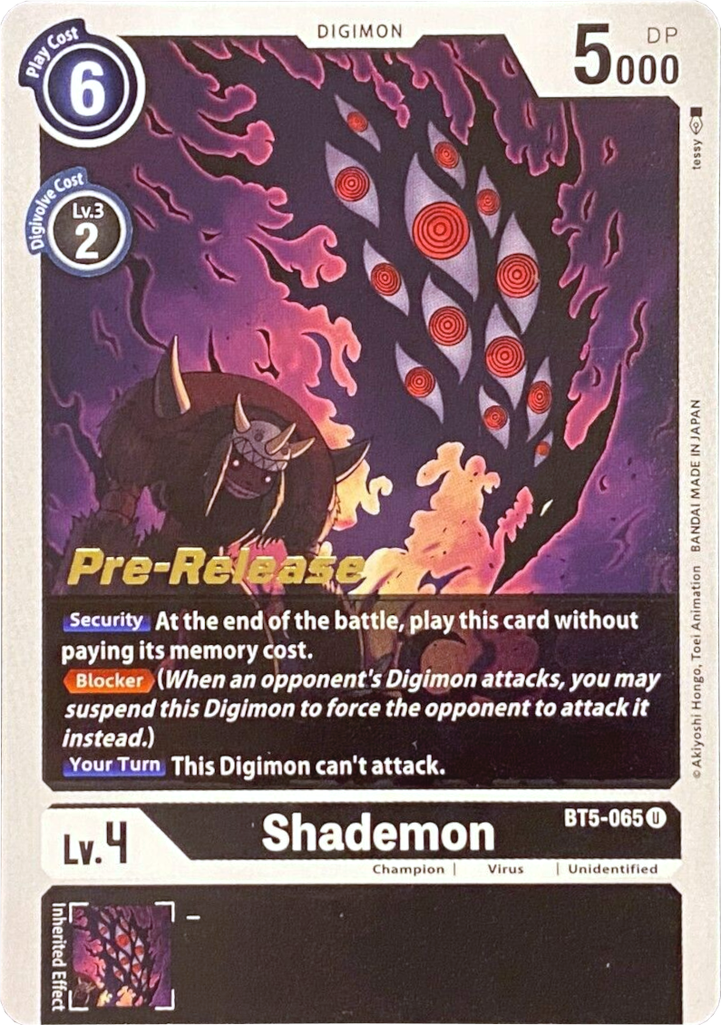 Shademon [BT5-065] [Battle of Omni Pre-Release Promos] | Shuffle n Cut Hobbies & Games