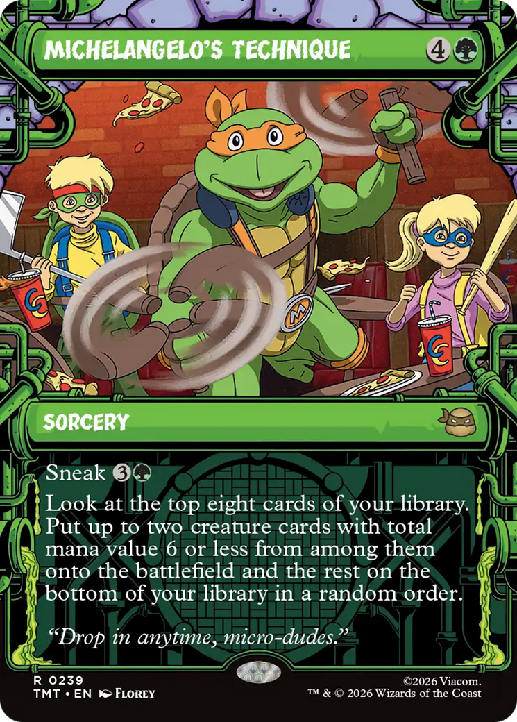 Michelangelo's Technique (Showcase) [Teenage Mutant Ninja Turtles] | Shuffle n Cut Hobbies & Games