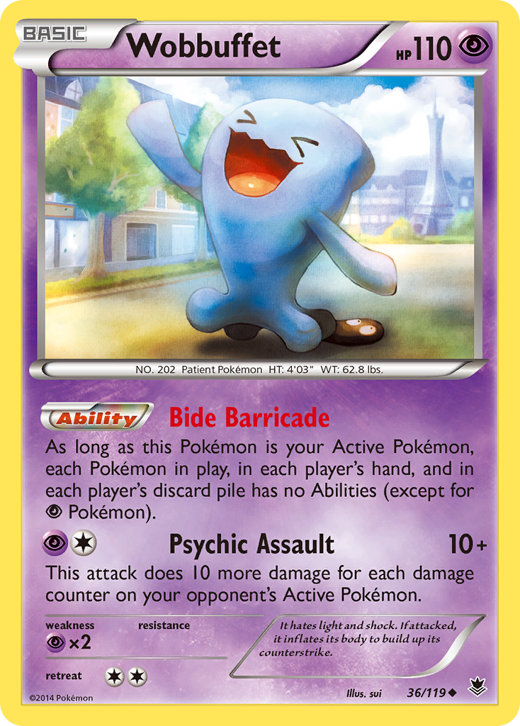 Wobbuffet (36/119) [XY: Phantom Forces] | Shuffle n Cut Hobbies & Games