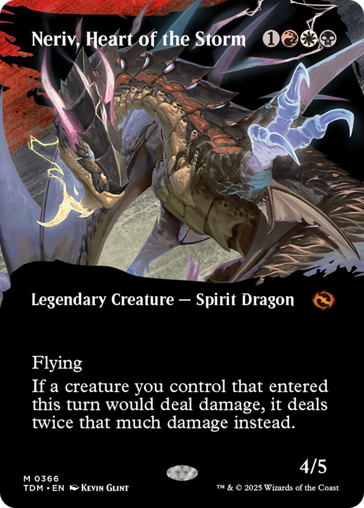 Neriv, Heart of the Storm (Borderless) [Tarkir: Dragonstorm] | Shuffle n Cut Hobbies & Games