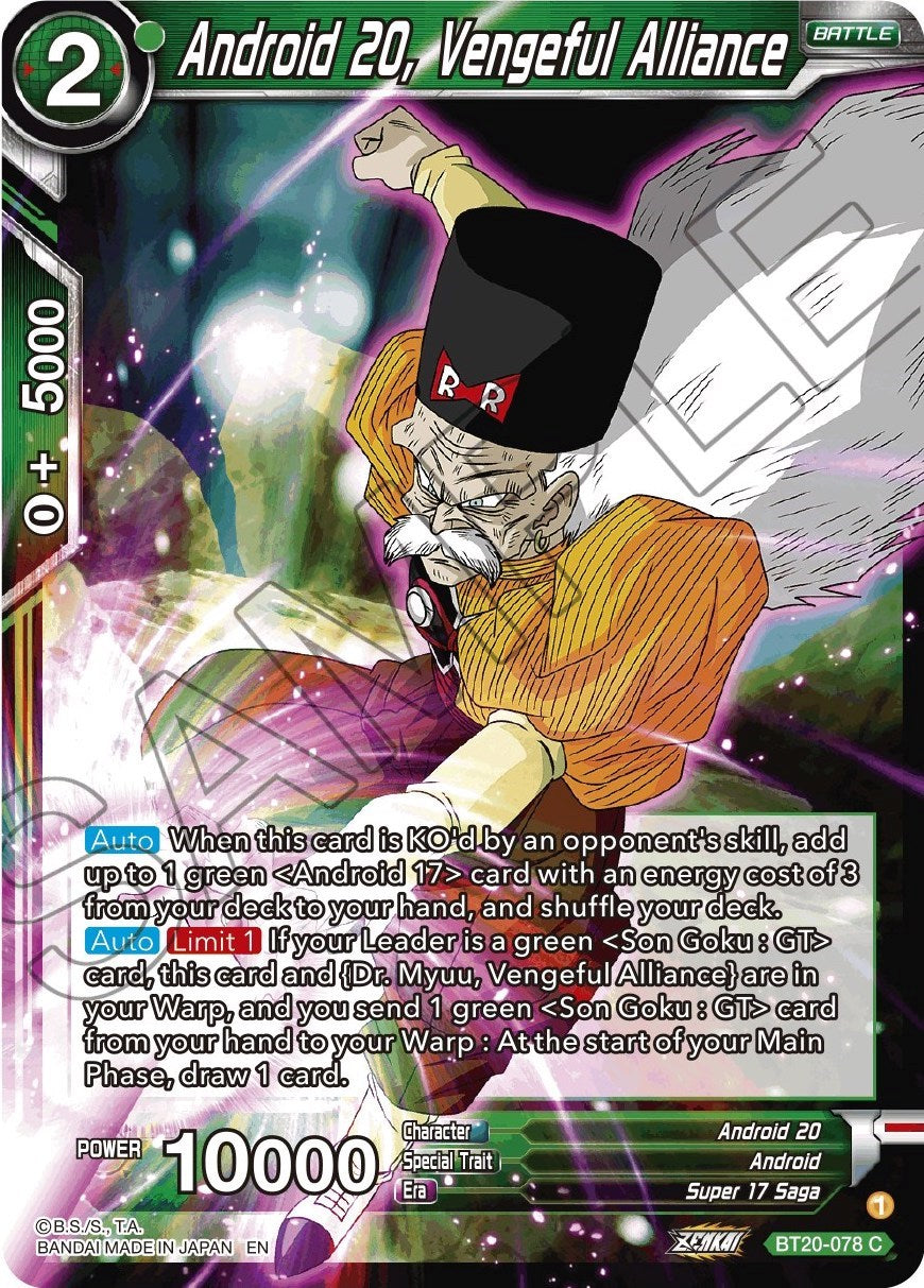 Android 20, Vengeful Alliance (BT20-078) [Power Absorbed] | Shuffle n Cut Hobbies & Games