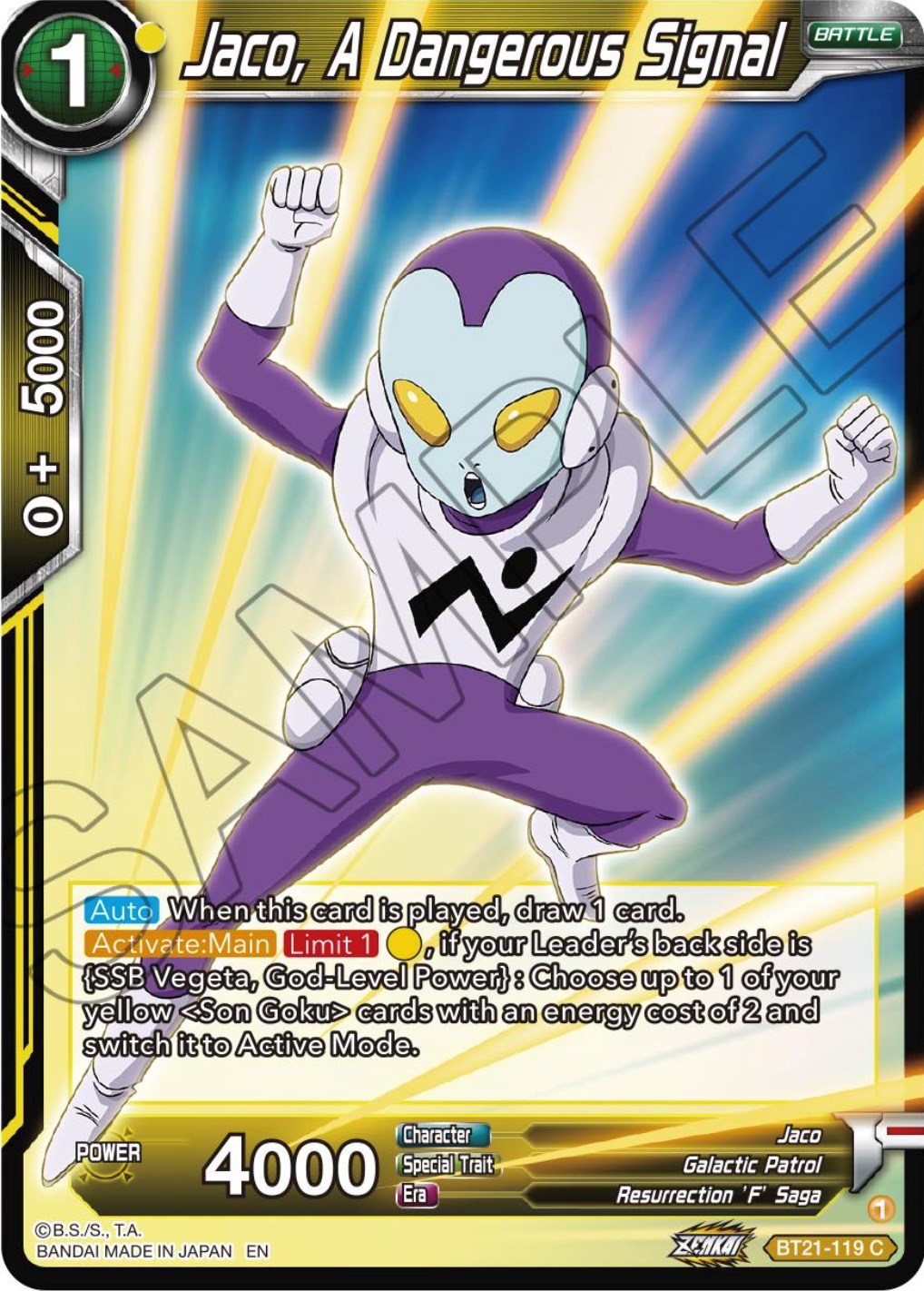 Jaco, A Dangerous Signal (BT21-119) [Wild Resurgence] | Shuffle n Cut Hobbies & Games