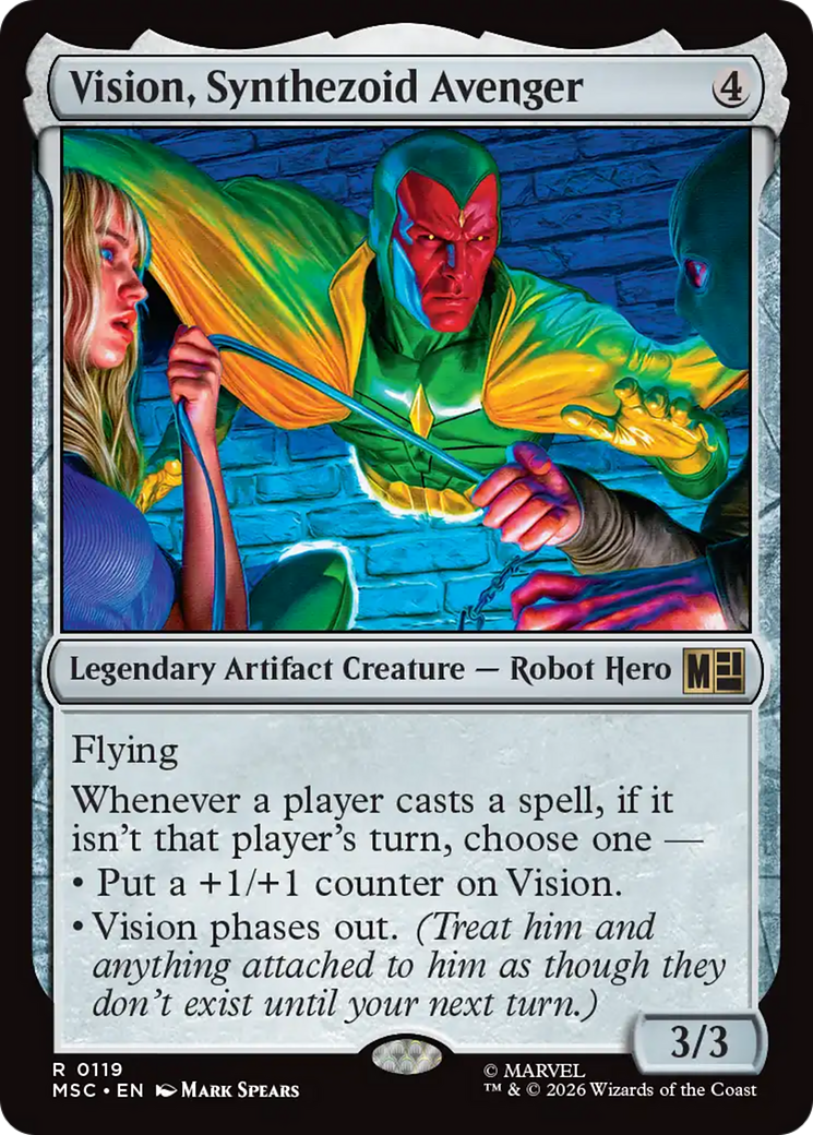 Vision, Synthezoid Avenger (Surge Foil) [Marvel Super Heroes Commander] | Shuffle n Cut Hobbies & Games