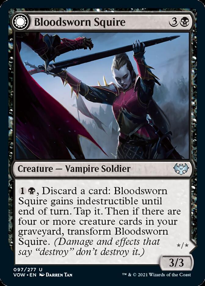 Bloodsworn Squire // Bloodsworn Knight [Innistrad: Crimson Vow] | Shuffle n Cut Hobbies & Games