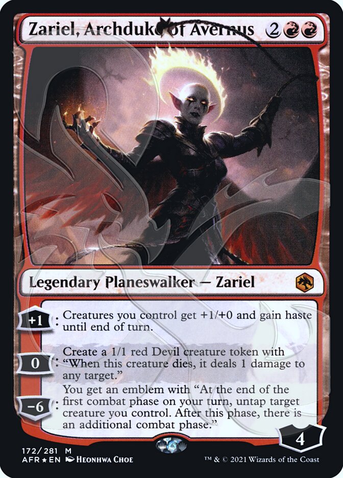 Zariel, Archduke of Avernus (Ampersand Promo) [Dungeons & Dragons: Adventures in the Forgotten Realms Promos] | Shuffle n Cut Hobbies & Games