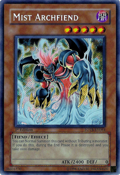 Mist Archfiend [FOTB-EN064] Secret Rare | Shuffle n Cut Hobbies & Games