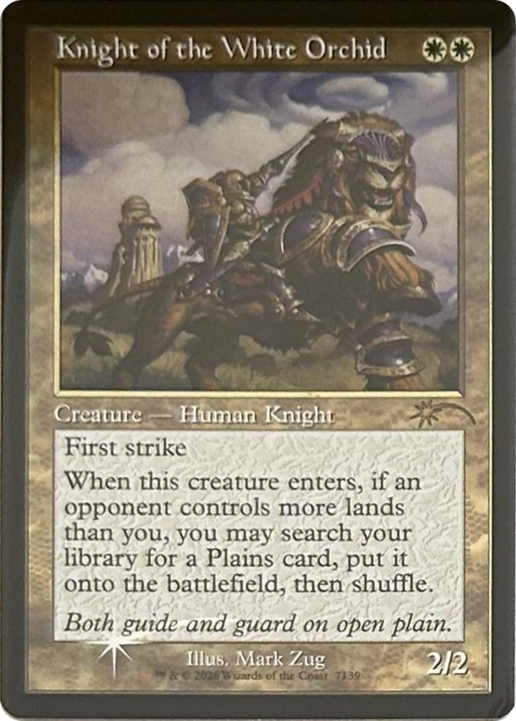 Knight of the White Orchid (7139) (Retro Frame) [Secret Lair Drop Series] | Shuffle n Cut Hobbies & Games
