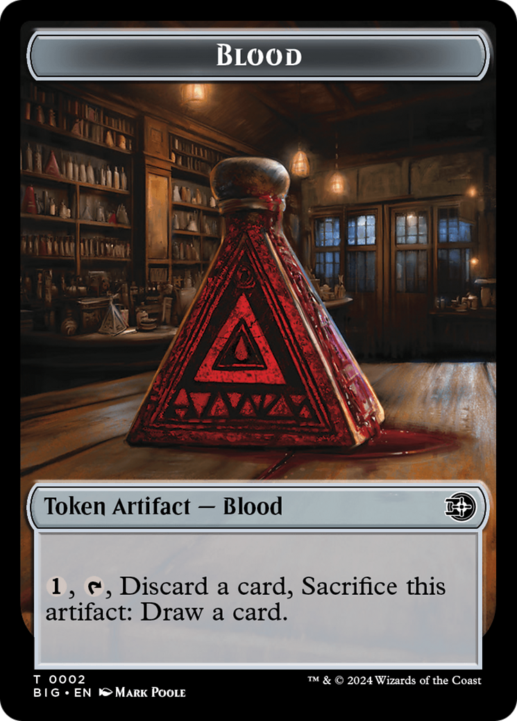 Blood // Plot Double-Sided Token [Outlaws of Thunder Junction: The Big Score Tokens] | Shuffle n Cut Hobbies & Games