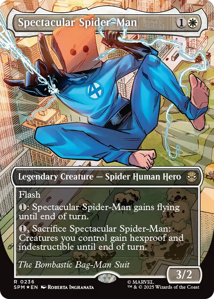 Spectacular Spider-Man (0236) (Borderless) (Textured Foil) [Marvel's Spider-Man] | Shuffle n Cut Hobbies & Games