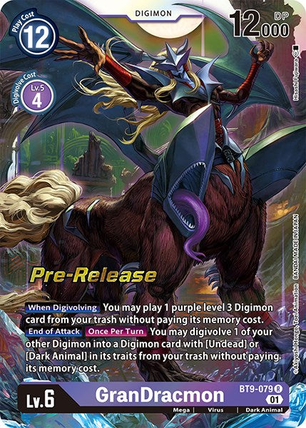 GranDracmon [BT9-079] [X Record Pre-Release Promos] | Shuffle n Cut Hobbies & Games