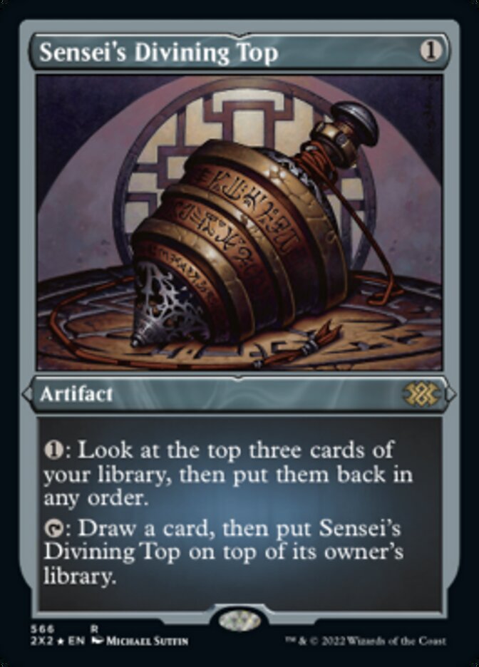 Sensei's Divining Top (Foil Etched) [Double Masters 2022] | Shuffle n Cut Hobbies & Games