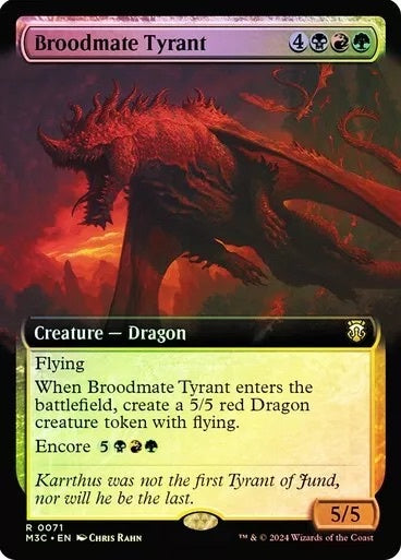Broodmate Tyrant (Extended Art) (Ripple Foil) [Modern Horizons 3 Commander] | Shuffle n Cut Hobbies & Games