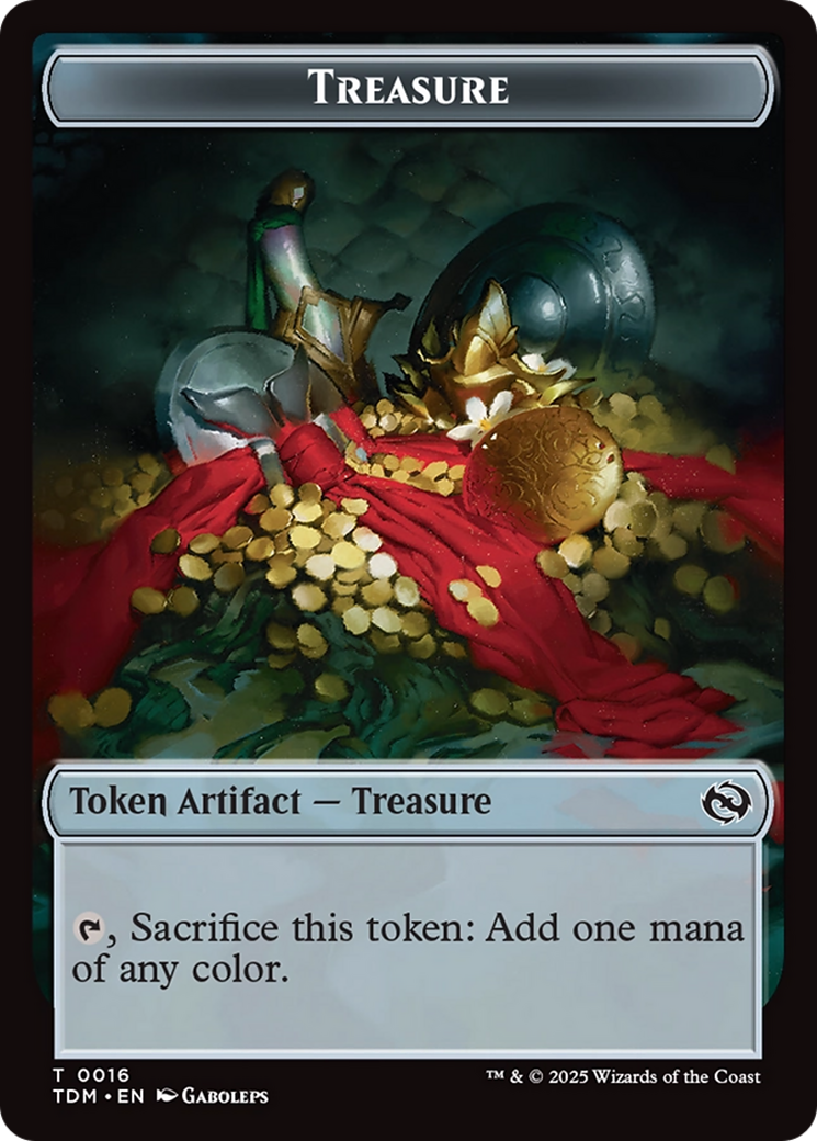 Spirit // Treasure Double-Sided Token [Tarkir: Dragonstorm Commander Tokens] | Shuffle n Cut Hobbies & Games