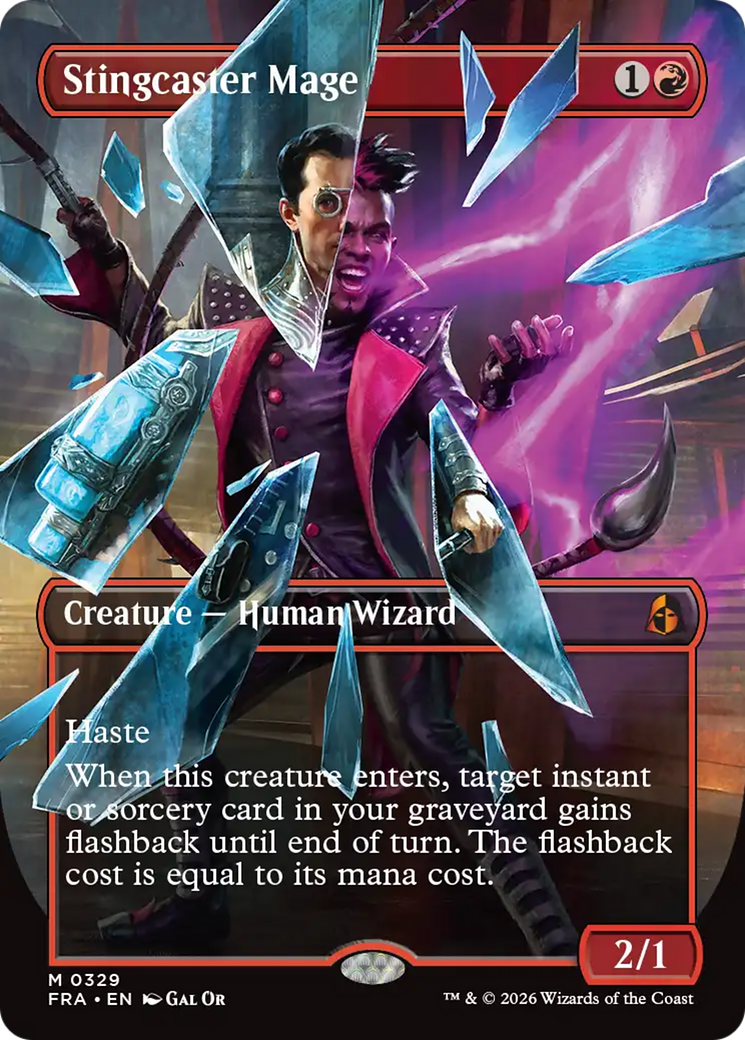 Stingcaster Mage (Borderless) (Facet Foil) [Reality Fracture] | Shuffle n Cut Hobbies & Games