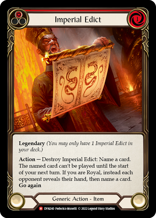 Imperial Edict [DYN240] (Dynasty) | Shuffle n Cut Hobbies & Games