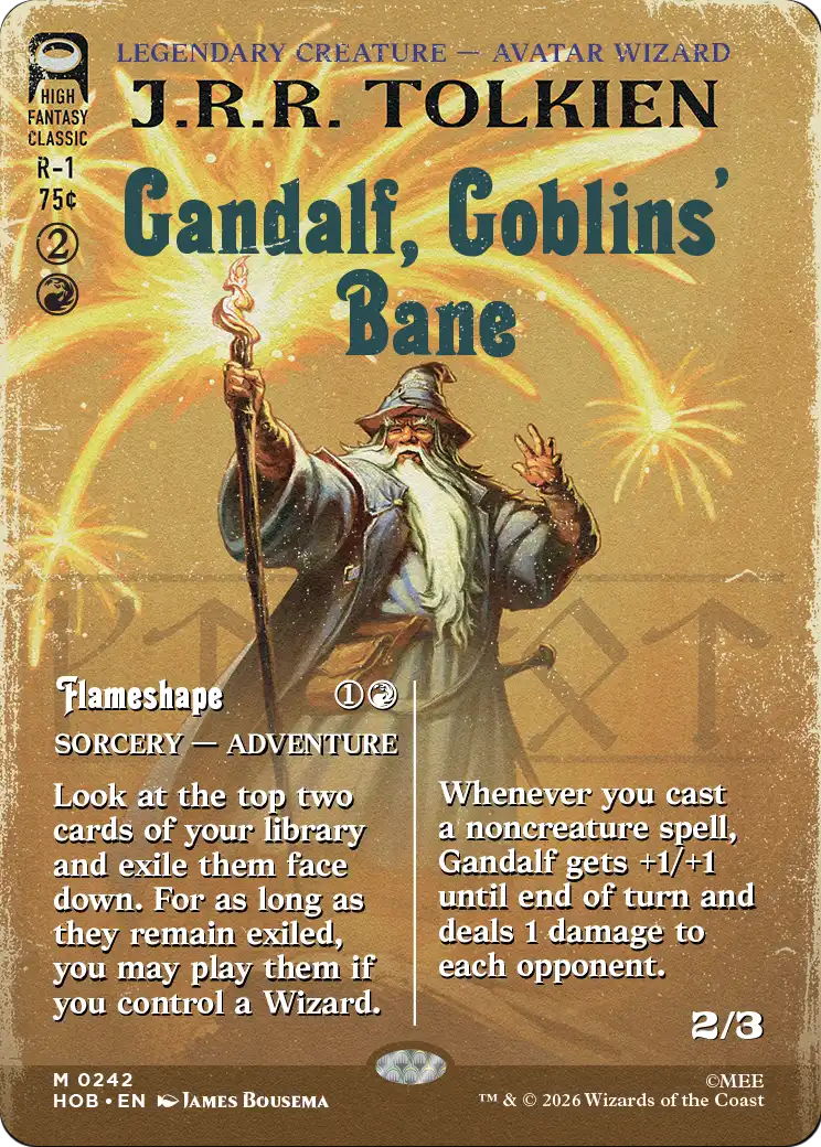 Gandalf, Goblins' Bane (Borderless) [The Hobbit] | Shuffle n Cut Hobbies & Games
