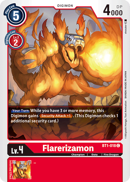 Flarerizamon [BT1-018] [Release Special Booster Ver.1.0] | Shuffle n Cut Hobbies & Games