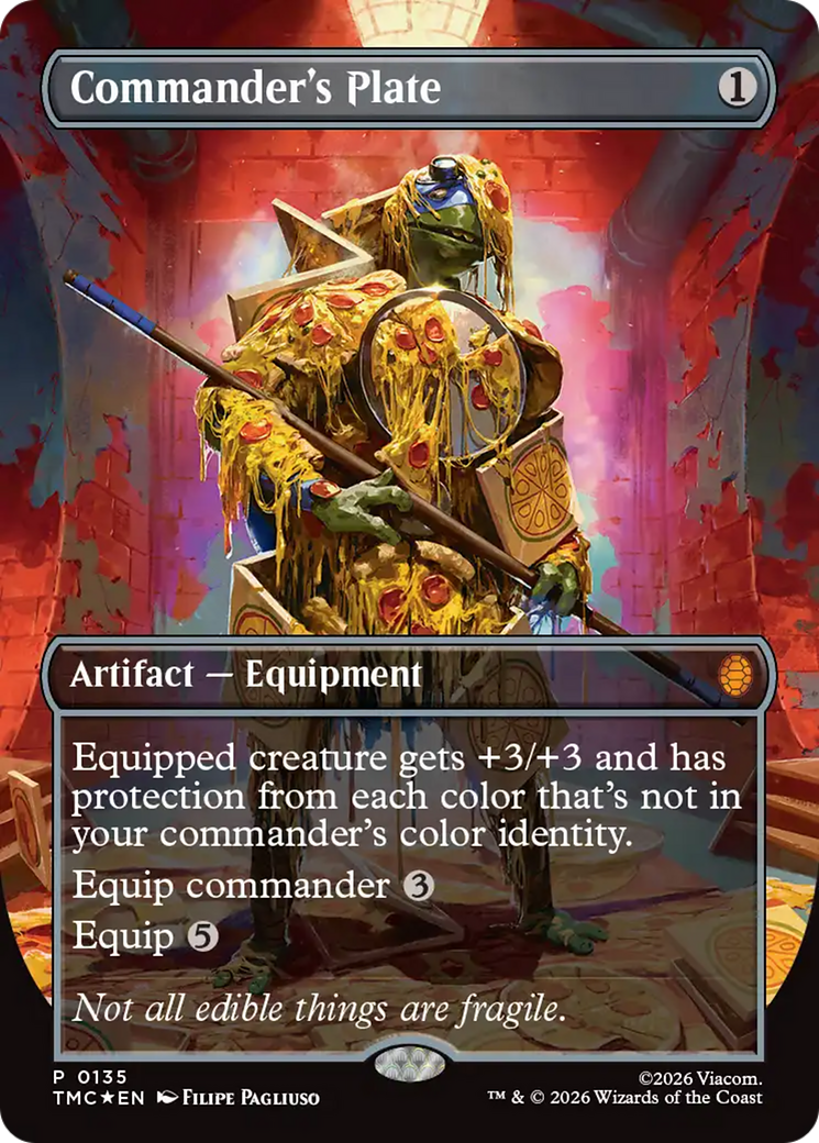 Commander's Plate (Borderless) [Teenage Mutant Ninja Turtles Commander] | Shuffle n Cut Hobbies & Games