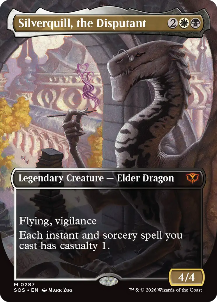 Silverquill, the Disputant (Borderless) [Secrets of Strixhaven] | Shuffle n Cut Hobbies & Games