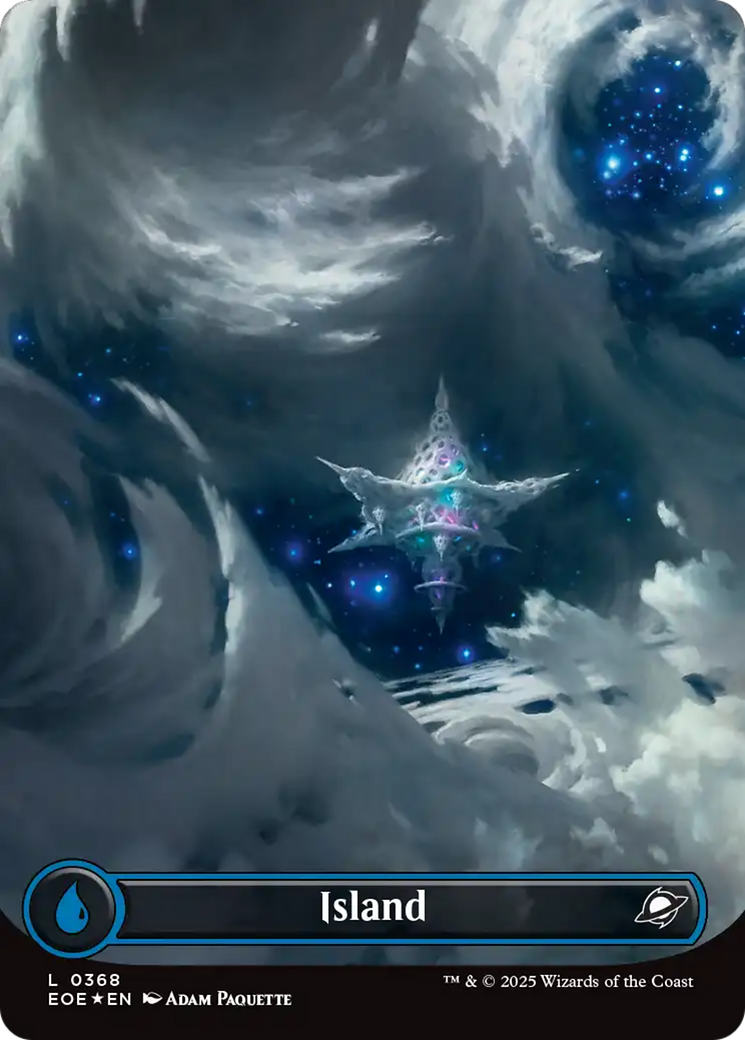 Island (0368) (Borderless) (Galaxy Foil) [Edge of Eternities] | Shuffle n Cut Hobbies & Games