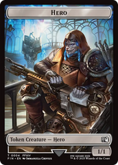 Bird // Hero (0004) Double Sided Token [FINAL FANTASY Commander Tokens] | Shuffle n Cut Hobbies & Games