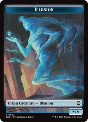 Spirit (0006) // Illusion Double-Sided Token [Secrets of Strixhaven Commander Tokens] | Shuffle n Cut Hobbies & Games