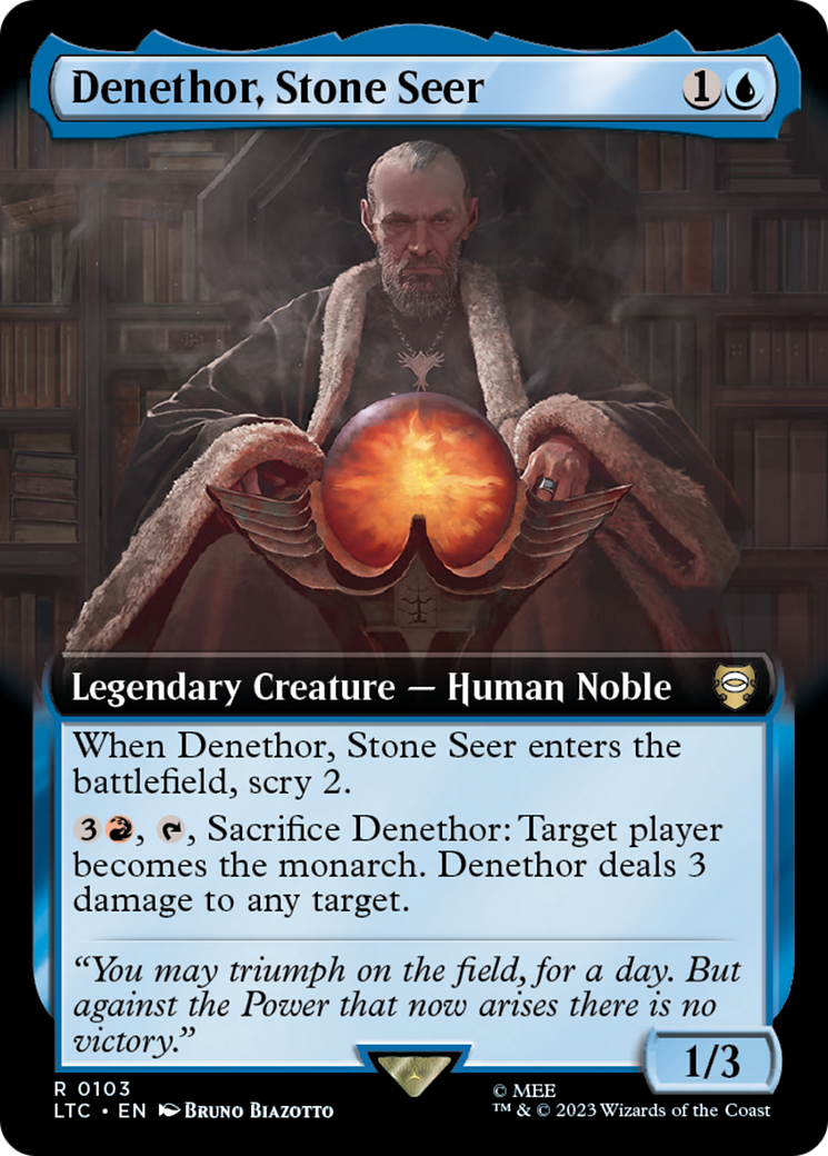 Denethor, Stone Seer (Extended Art) [The Lord of the Rings: Tales of Middle-Earth Commander] | Shuffle n Cut Hobbies & Games