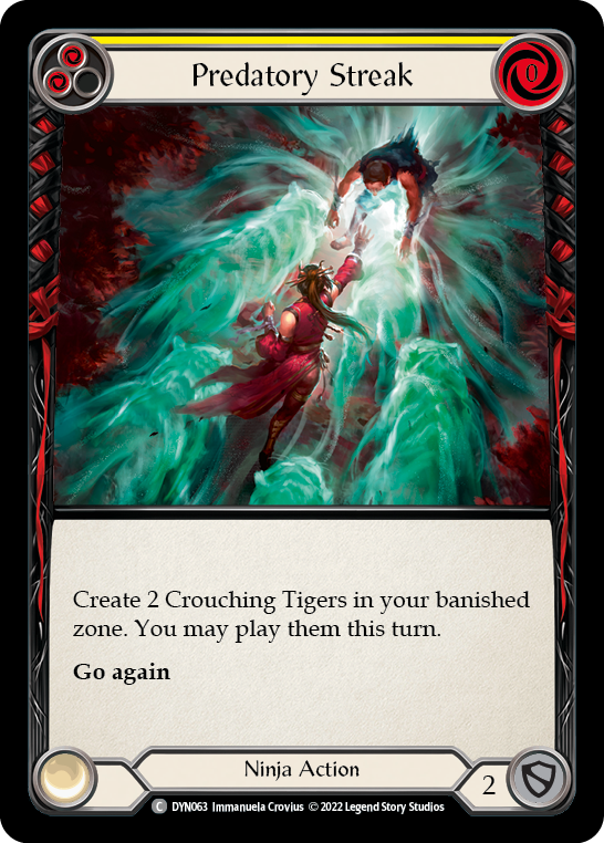 Predatory Streak (Yellow) [DYN063] (Dynasty) | Shuffle n Cut Hobbies & Games