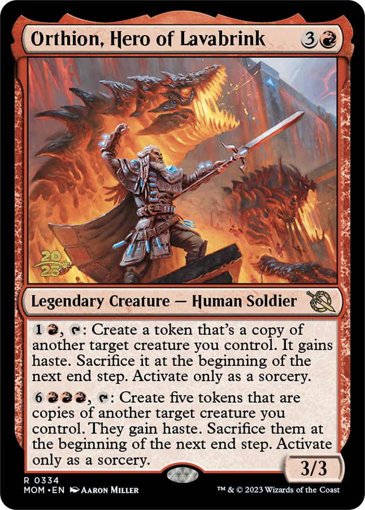 Orthion, Hero of Lavabrink [March of the Machine Prerelease Promos] | Shuffle n Cut Hobbies & Games