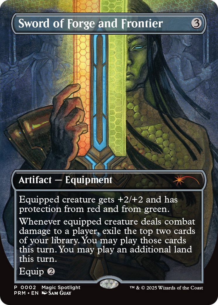 Sword of Forge and Frontier (Borderless) [Wizards Play Network 2025] | Shuffle n Cut Hobbies & Games