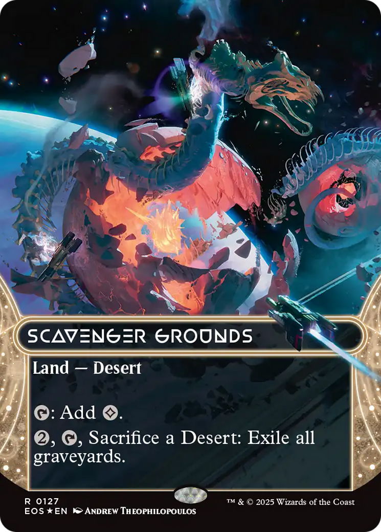 Scavenger Grounds (0127) (Borderless) (Galaxy Foil) [Edge of Eternities: Stellar Sights] | Shuffle n Cut Hobbies & Games