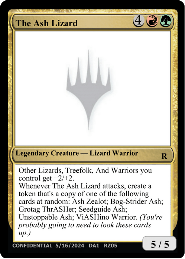 The Ash Lizard [Unknown Event] | Shuffle n Cut Hobbies & Games