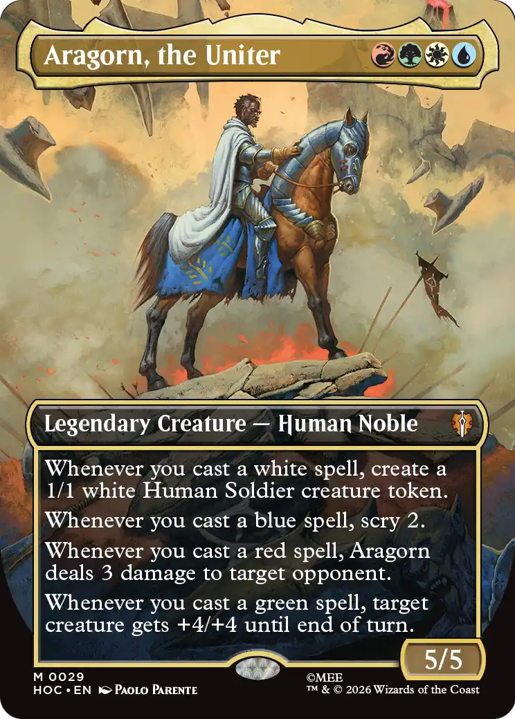 Aragorn, the Uniter (Borderless) [The Hobbit: Eternal-Legal] | Shuffle n Cut Hobbies & Games
