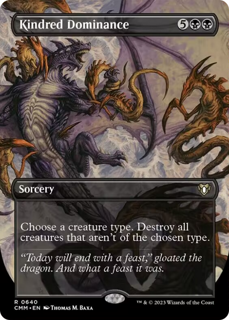 Kindred Dominance (Borderless Alternate Art) [Commander Masters] | Shuffle n Cut Hobbies & Games